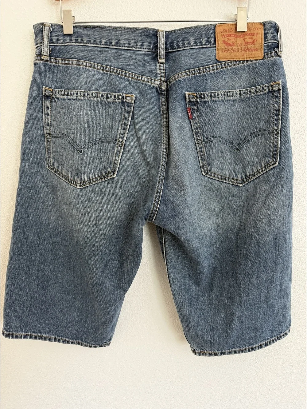 Vintage Y2K Levi's Denim Baggy Long Bermuda Shorts Sz 8/10